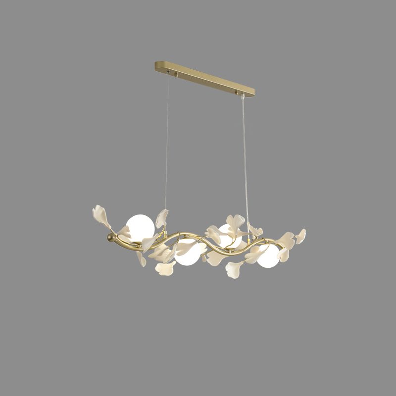 luxury-ginkgo-leaf-linear-chandelier-gold-metal-bar-light-with-white-ceramic-petal-shades
