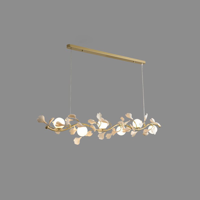 luxury-ginkgo-leaf-linear-chandelier-gold-metal-bar-light-with-white-ceramic-petal-shades