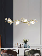 luxury-ginkgo-leaf-linear-chandelier-gold-metal-bar-light-with-white-ceramic-petal-shades
