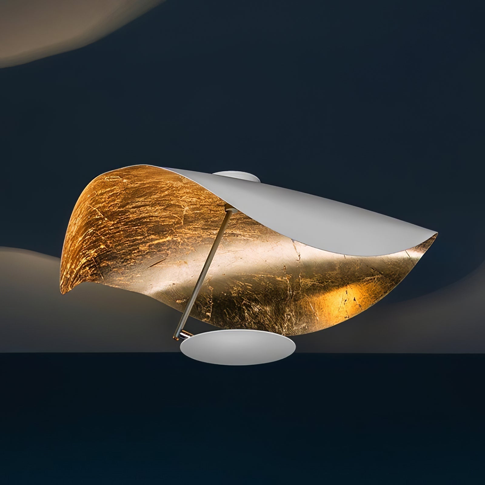 Giorgio Modern LED Flush Mount Ceiling Light with Minimalist Curved Disc Shade