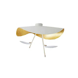 Giorgio Modern LED Flush Mount Ceiling Light with Minimalist Curved Disc Shade