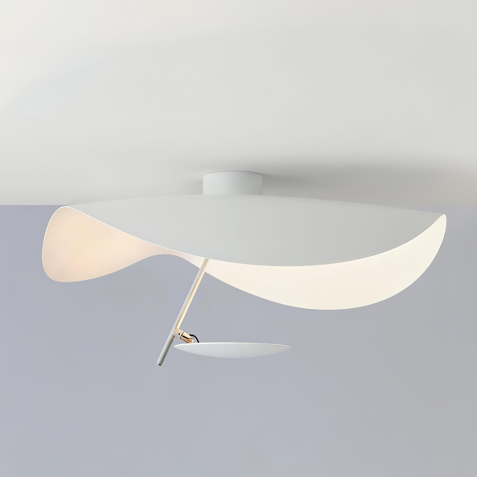 Giorgio Modern LED Flush Mount Ceiling Light with Minimalist Curved Disc Shade