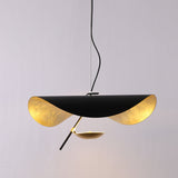 Modern Minimalist Giorgio Curving Disc LED Pendant Light with Adjustable Hanging Height