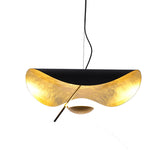 Modern Minimalist Giorgio Curving Disc LED Pendant Light with Adjustable Hanging Height