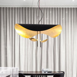Modern Minimalist Giorgio Curving Disc LED Pendant Light with Adjustable Hanging Height