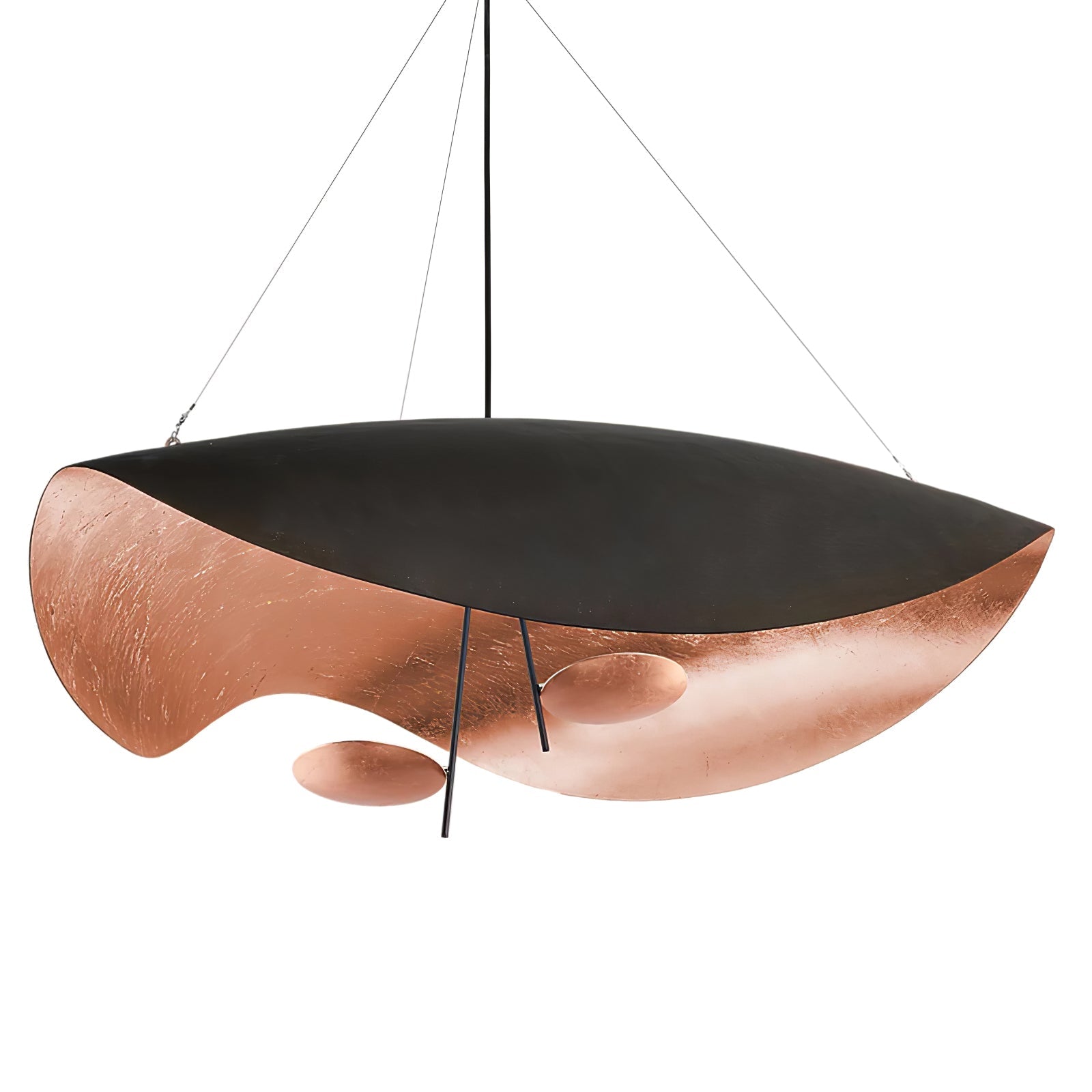 Modern Minimalist Giorgio Curving Disc LED Pendant Light with Adjustable Hanging Height