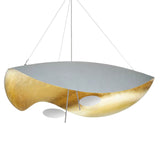 Modern Minimalist Giorgio Curving Disc LED Pendant Light with Adjustable Hanging Height