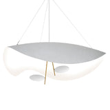 Modern Minimalist Giorgio Curving Disc LED Pendant Light with Adjustable Hanging Height