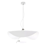 Modern Minimalist Giorgio Curving Disc LED Pendant Light with Adjustable Hanging Height