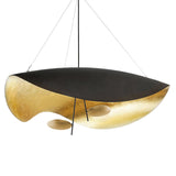 Modern Minimalist Giorgio Curving Disc LED Pendant Light with Adjustable Hanging Height