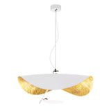 Modern Minimalist Giorgio Curving Disc LED Pendant Light with Adjustable Hanging Height