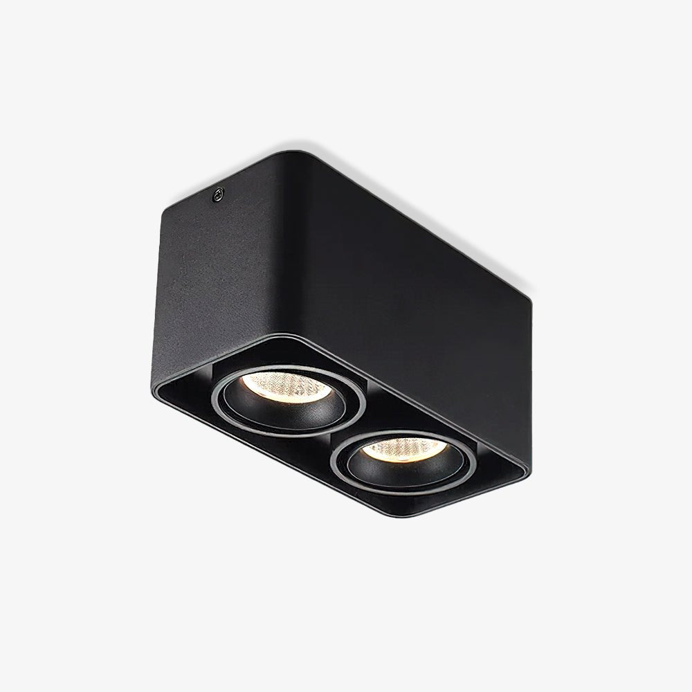 Modern Square LED Surface Mounted Spotlight Steel Flush Mount Ceiling Light for Living Room Shop