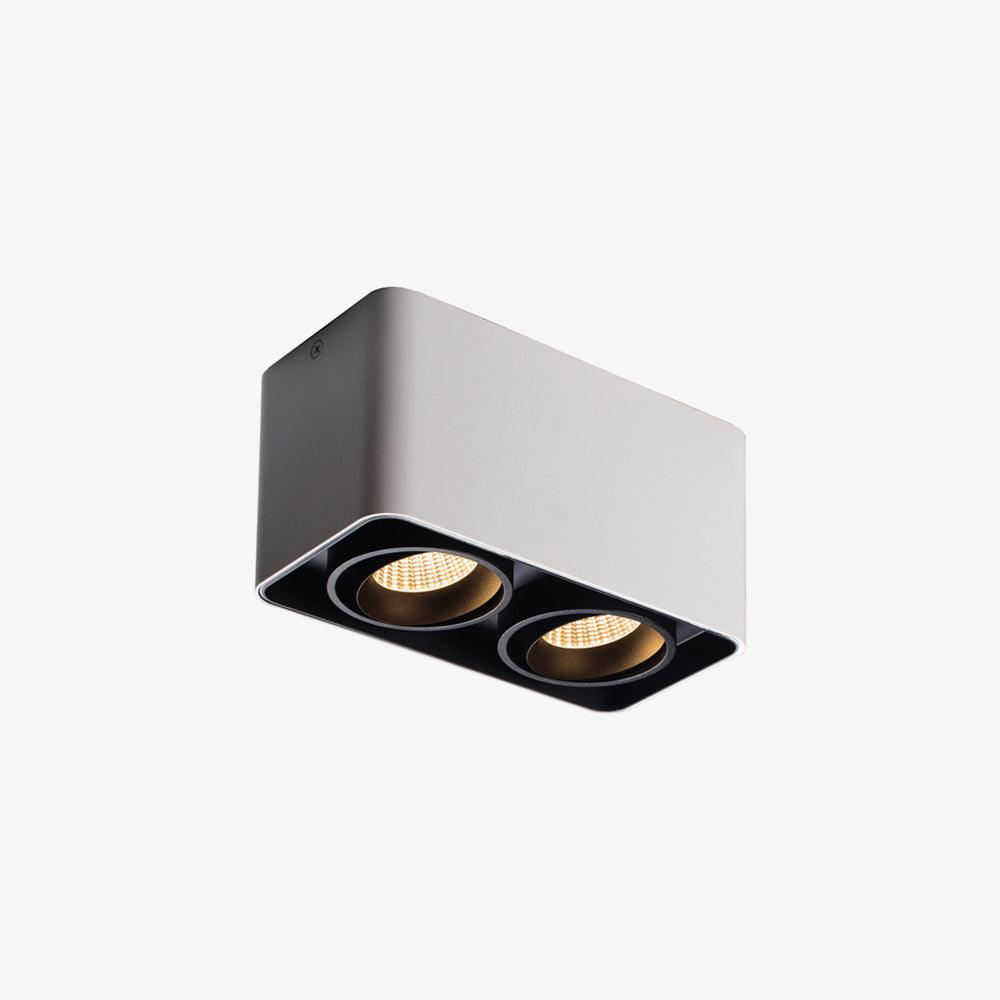 Modern Square LED Surface Mounted Spotlight Steel Flush Mount Ceiling Light for Living Room Shop