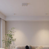 Modern Square LED Surface Mounted Spotlight Steel Flush Mount Ceiling Light for Living Room Shop