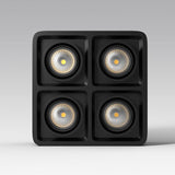 Modern Square LED Surface Mounted Spotlight Steel Flush Mount Ceiling Light for Living Room Shop