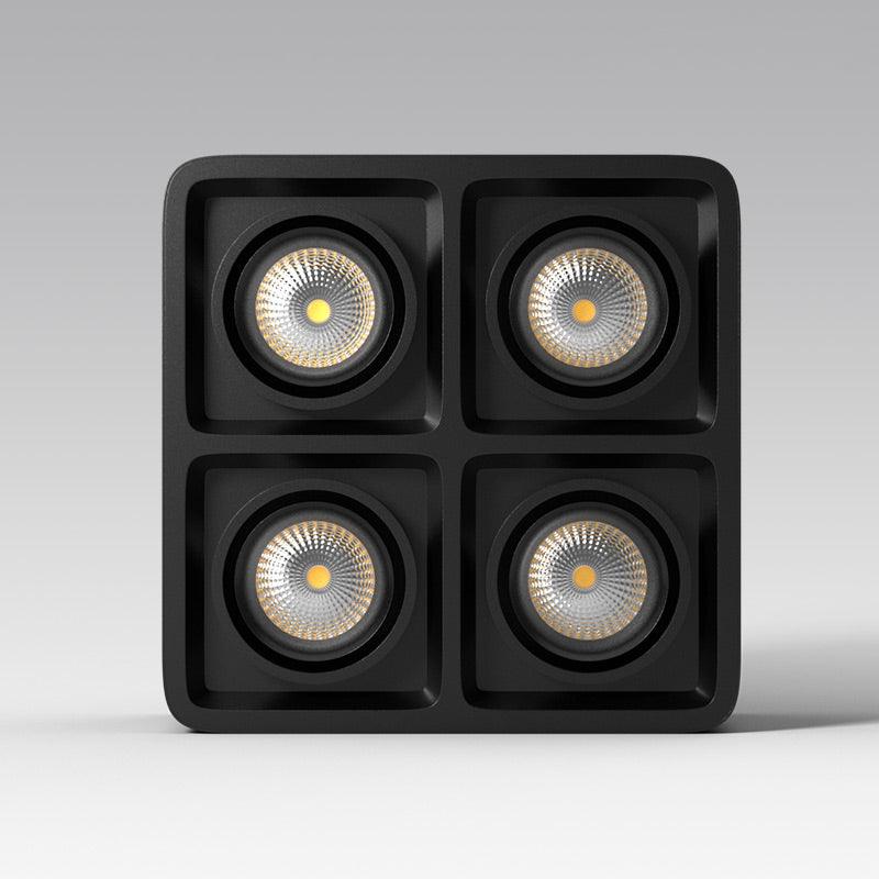 Modern Square LED Surface Mounted Spotlight Steel Flush Mount Ceiling Light for Living Room Shop