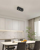 Modern Square LED Surface Mounted Spotlight Steel Flush Mount Ceiling Light for Living Room Shop