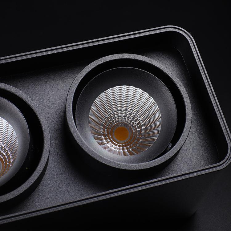 Modern Square LED Surface Mounted Spotlight Steel Flush Mount Ceiling Light for Living Room Shop