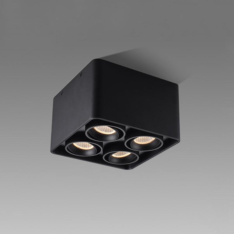 Modern Square LED Surface Mounted Spotlight Steel Flush Mount Ceiling Light for Living Room Shop