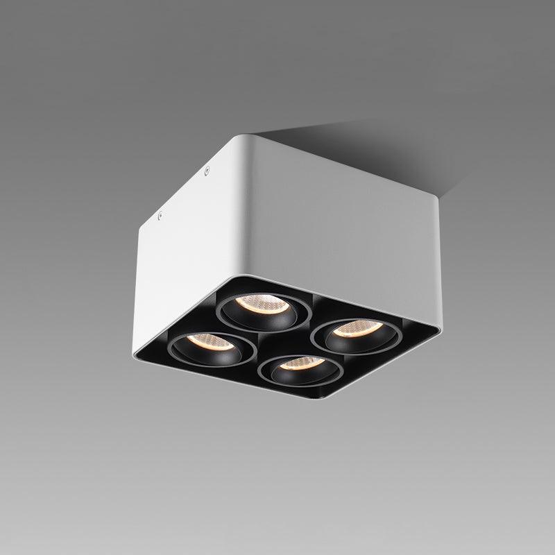 Modern Square LED Surface Mounted Spotlight Steel Flush Mount Ceiling Light for Living Room Shop