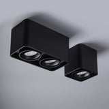 Modern Square LED Surface Mounted Spotlight Steel Flush Mount Ceiling Light for Living Room Shop