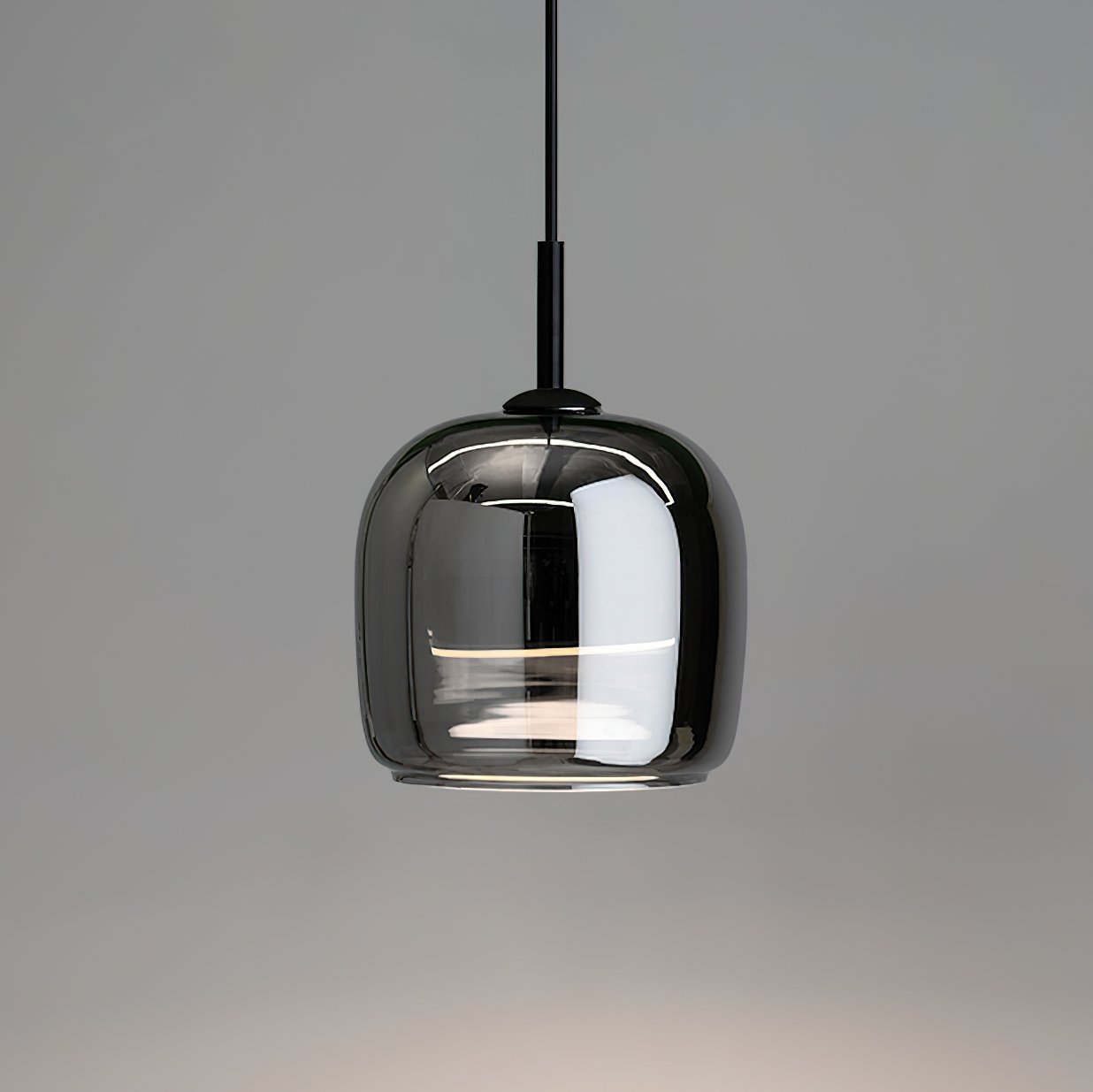 modern-smoke-gray-glass-drum-pendant-light-with-3-color-changing-led-technology
