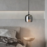 modern-smoke-gray-glass-drum-pendant-light-with-3-color-changing-led-technology