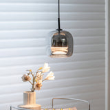 modern-smoke-gray-glass-drum-pendant-light-with-3-color-changing-led-technology