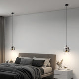 modern-smoke-gray-glass-drum-pendant-light-with-3-color-changing-led-technology