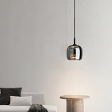 modern-smoke-gray-glass-drum-pendant-light-with-3-color-changing-led-technology