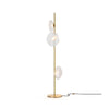 Elegant Handcrafted Glass Petal Standing Floor Lamp with Modern Melt Lava Effect Shades