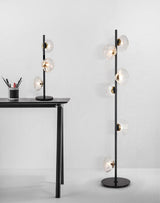 Modern Handcrafted Glass Petal Table Lamp with Melted Lava Shade Design