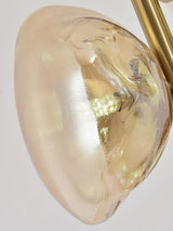 Modern Handcrafted Glass Petal Table Lamp with Melted Lava Shade Design