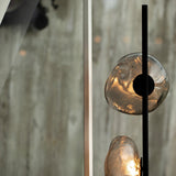 Modern Handcrafted Glass Petal Table Lamp with Melted Lava Shade Design