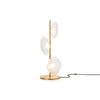 Modern Handcrafted Glass Petal Table Lamp with Melted Lava Shade Design