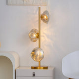 Modern Handcrafted Glass Petal Table Lamp with Melted Lava Shade Design