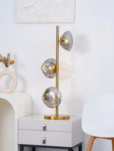 Modern Handcrafted Glass Petal Table Lamp with Melted Lava Shade Design