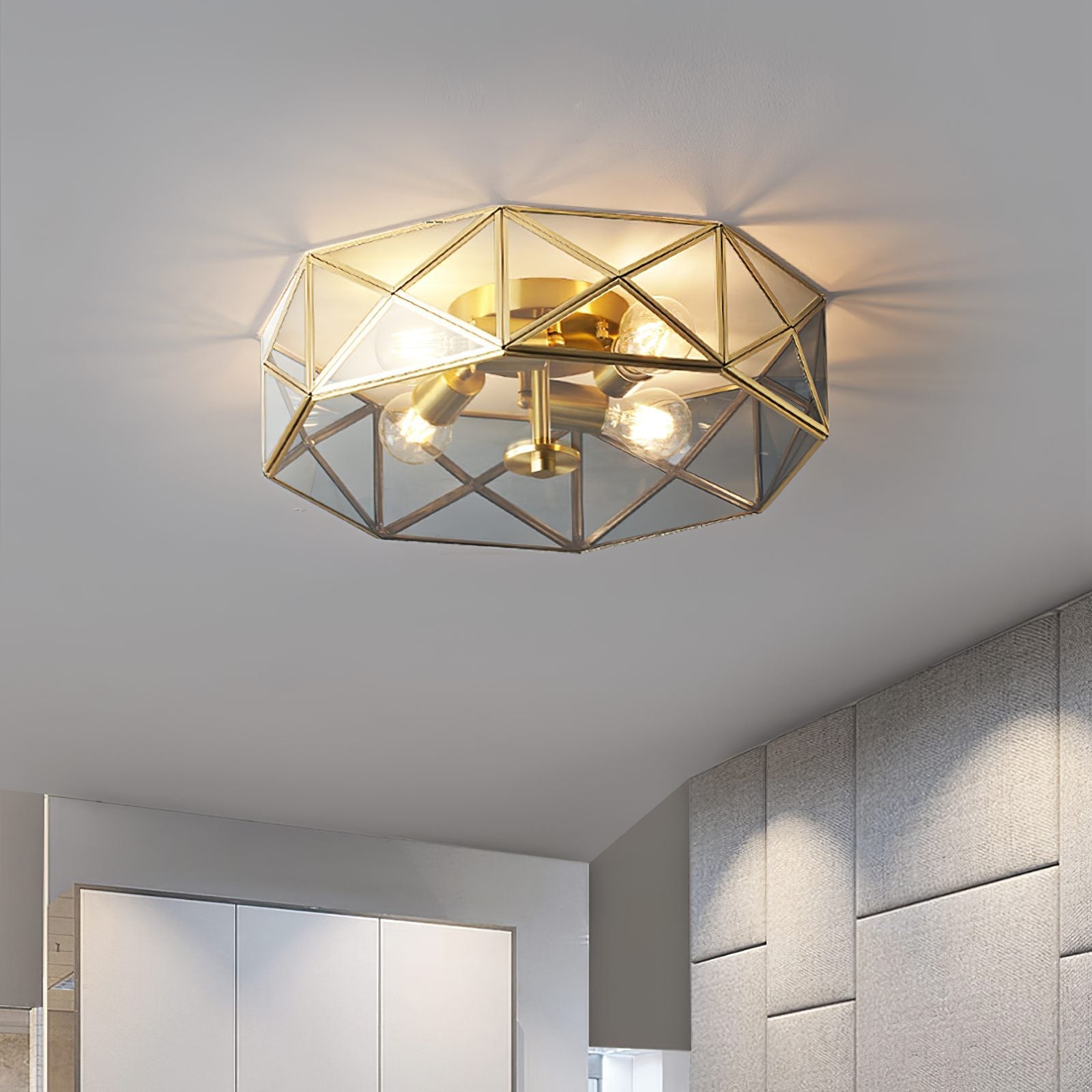 modern-geometric-polyhedron-glass-flush-mount-ceiling-light-brass-metal-base-industrial-retro-fixture