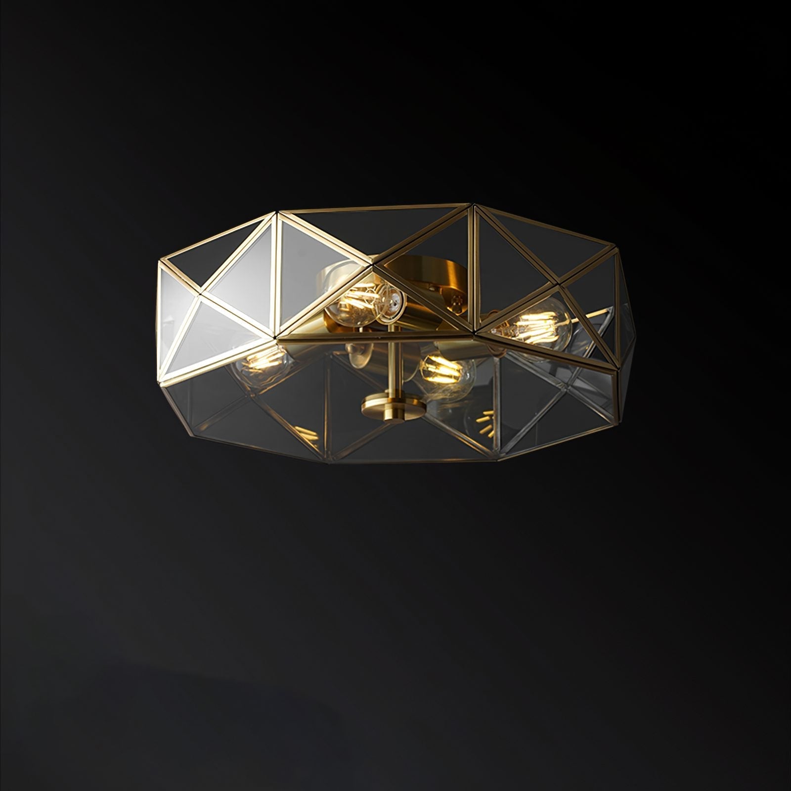 modern-geometric-polyhedron-glass-flush-mount-ceiling-light-brass-metal-base-industrial-retro-fixture