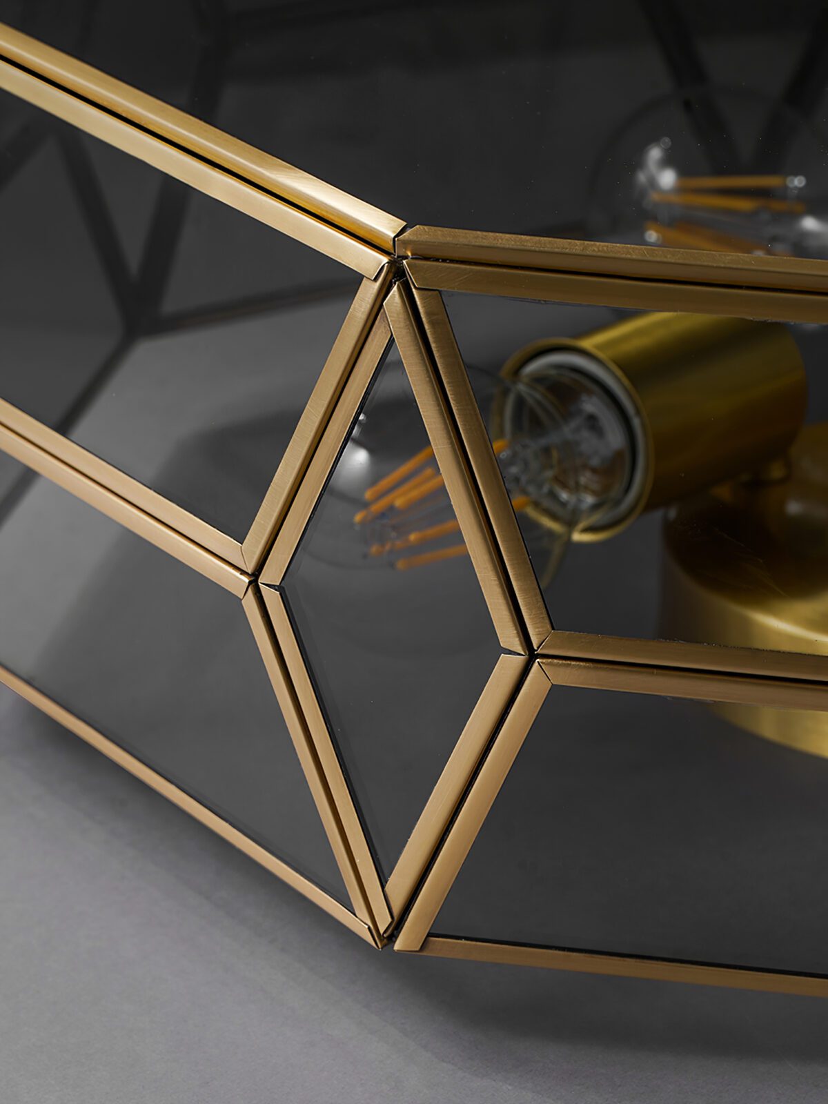 modern-geometric-polyhedron-glass-flush-mount-ceiling-light-brass-metal-base-industrial-retro-fixture