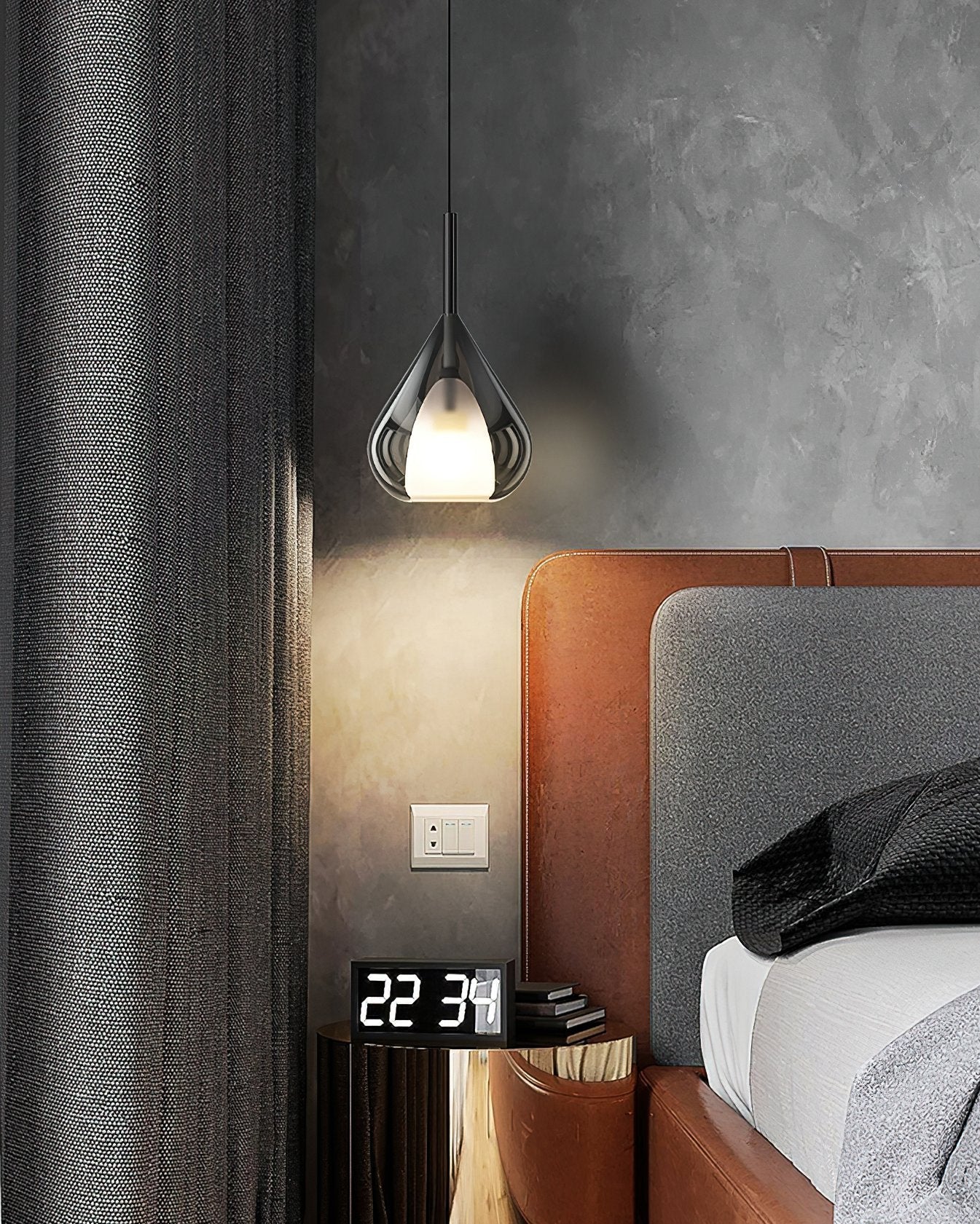 elegant-smoke-gray-glass-teardrop-pendant-light-modern-brass-chandelier-for-bedroom-and-living-room
