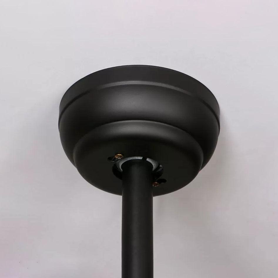 Vintage Industrial Black Ceiling Fan with Glass Globe Lighting and Three Speed Motor