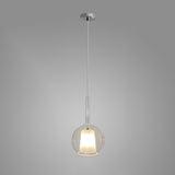 Glo Modern Glass Globe Pendant Light with Metallic Finish for Interior Lighting
