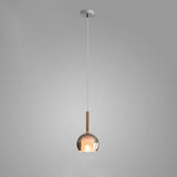 Glo Modern Glass Globe Pendant Light with Metallic Finish for Interior Lighting