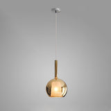 Glo Modern Glass Globe Pendant Light with Metallic Finish for Interior Lighting