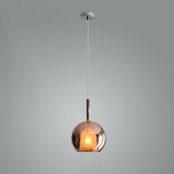 Glo Modern Glass Globe Pendant Light with Metallic Finish for Interior Lighting