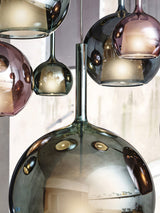 Glo Modern Glass Globe Pendant Light with Metallic Finish for Interior Lighting
