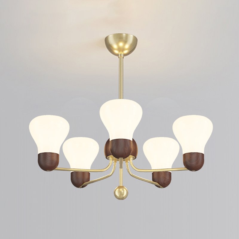 vintage-walnut-wood-chandelier-with-creamy-glass-shades-for-living-dining-room
