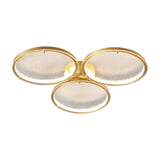 Modern Brass Interconnected Circular LED Flush Mount Ceiling Lighting