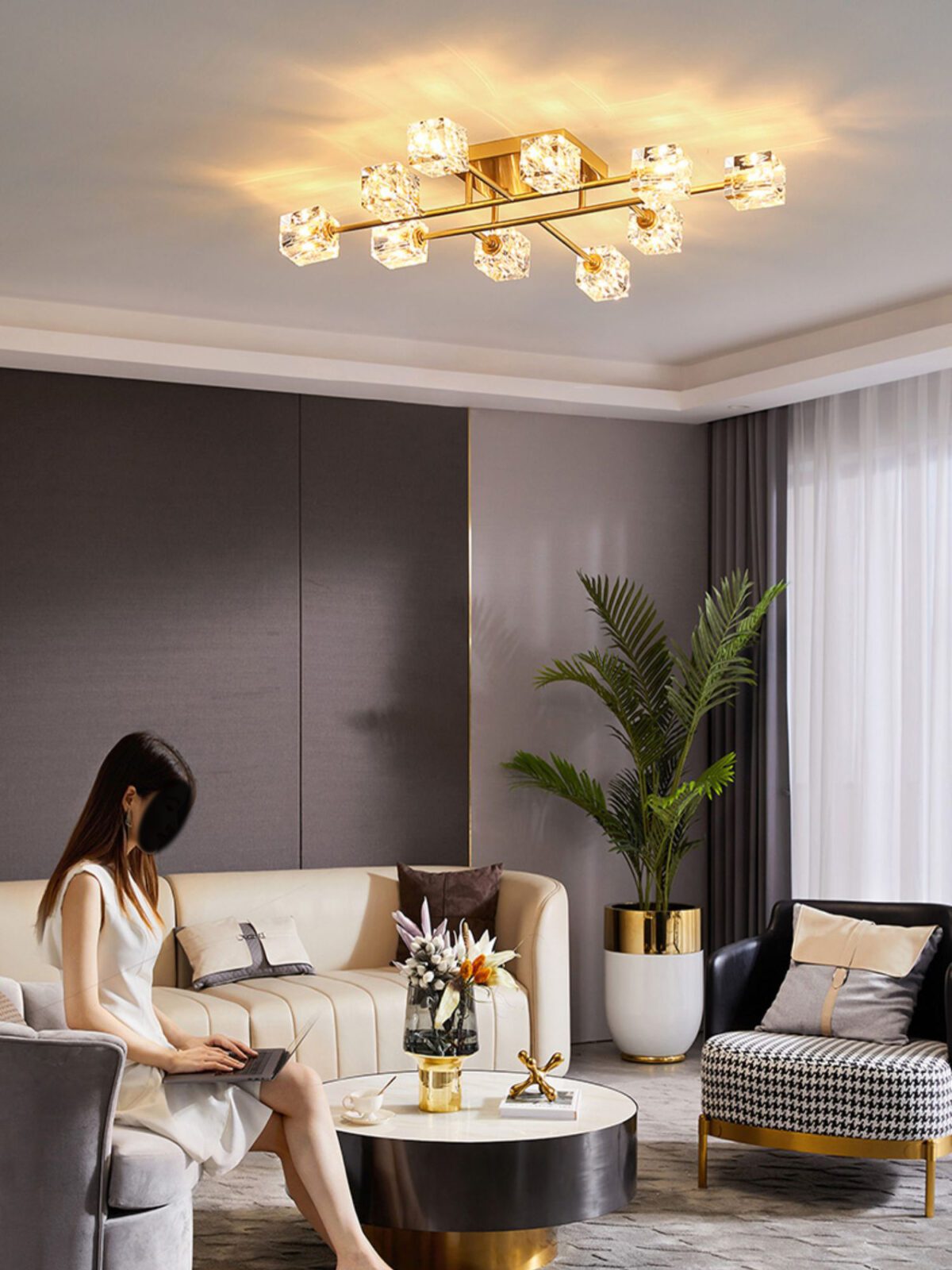 modern-geometric-brass-and-crystal-cube-flush-mount-ceiling-light-fixture